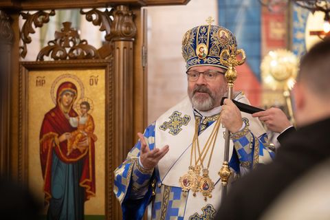 Проповідь Блаженнішого Святослава у свято Введення в храм Пресвятої Богородиці та в день інтронізації Донецького екзарха Максима Рябухи