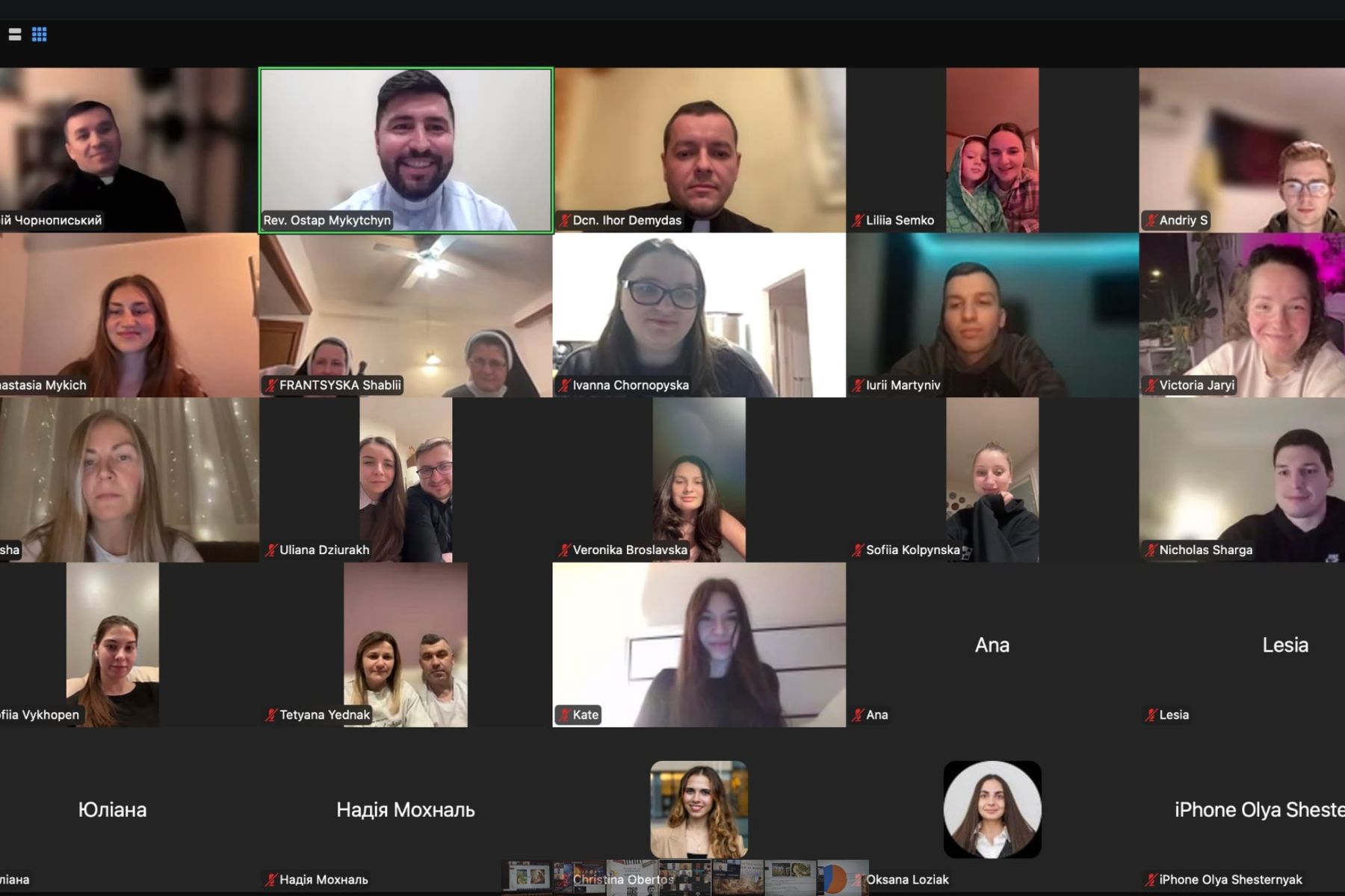 Молодь Філадельфійської архиєпархії зібралася на онлайн-реколекції про Великий піст і Святе Письмо