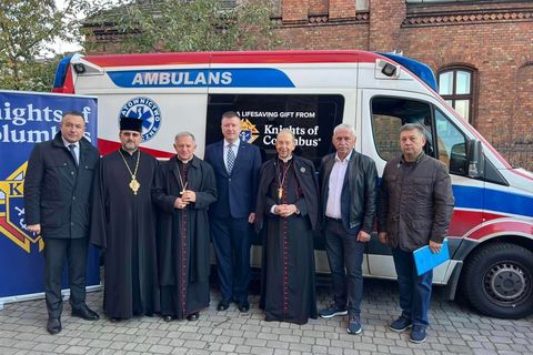 Knights of Columbus Donate Ambulance to Residents of Chornomorsk