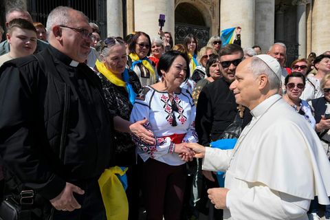 The Mothers of Ukrainian Soldiers Take Part in the Pope’s General Audience at the Vatican