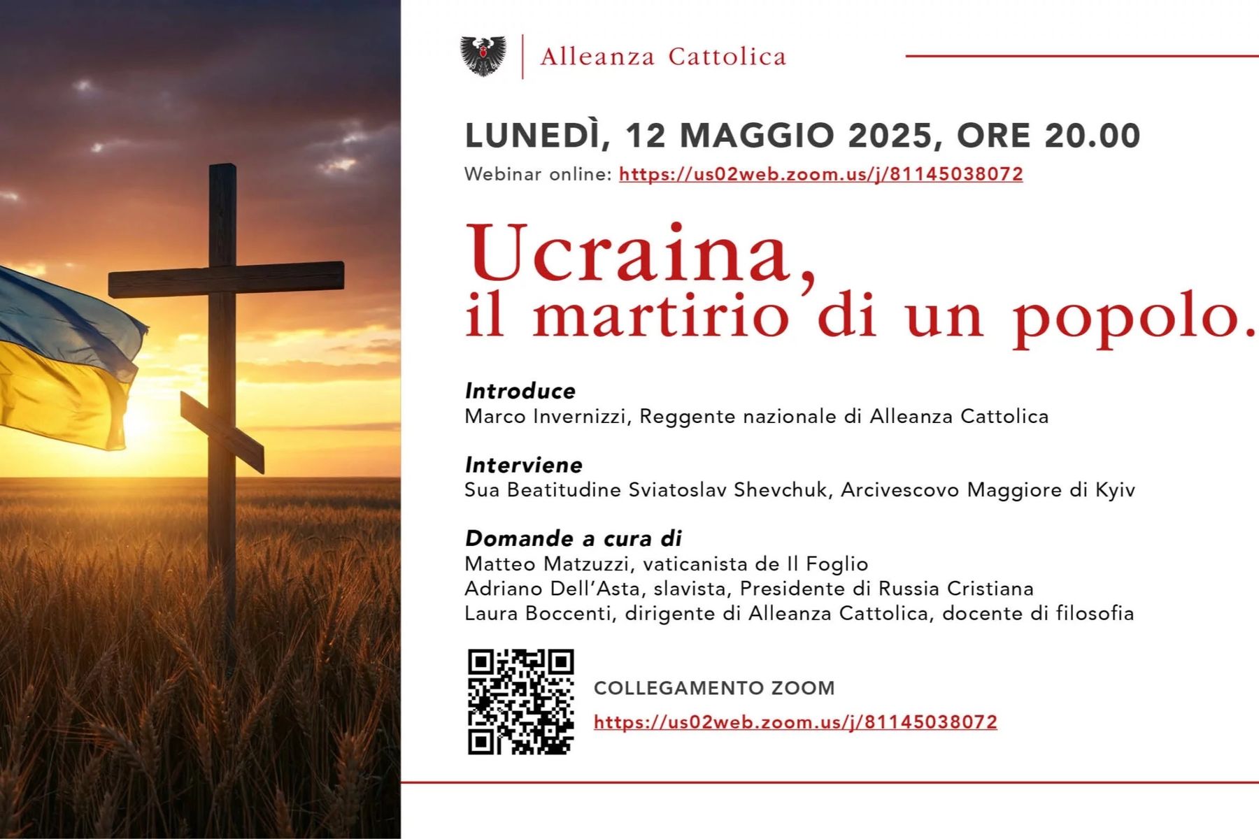 Webinar con S. B. Sviatoslav — Ucraina, il martirio di un popolo