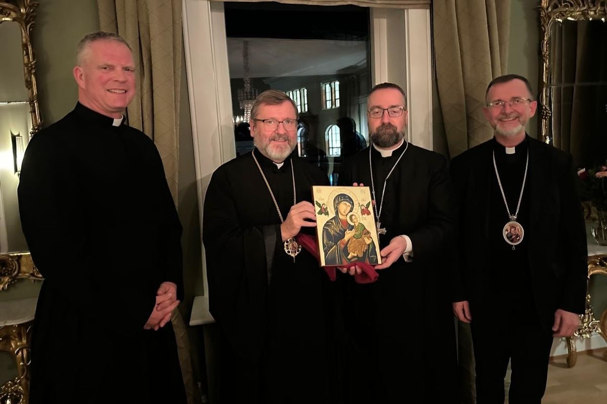 Блаженніший Святослав зустрівся з католицьким єпископом Осло та директоркою Карітасу Норвегії