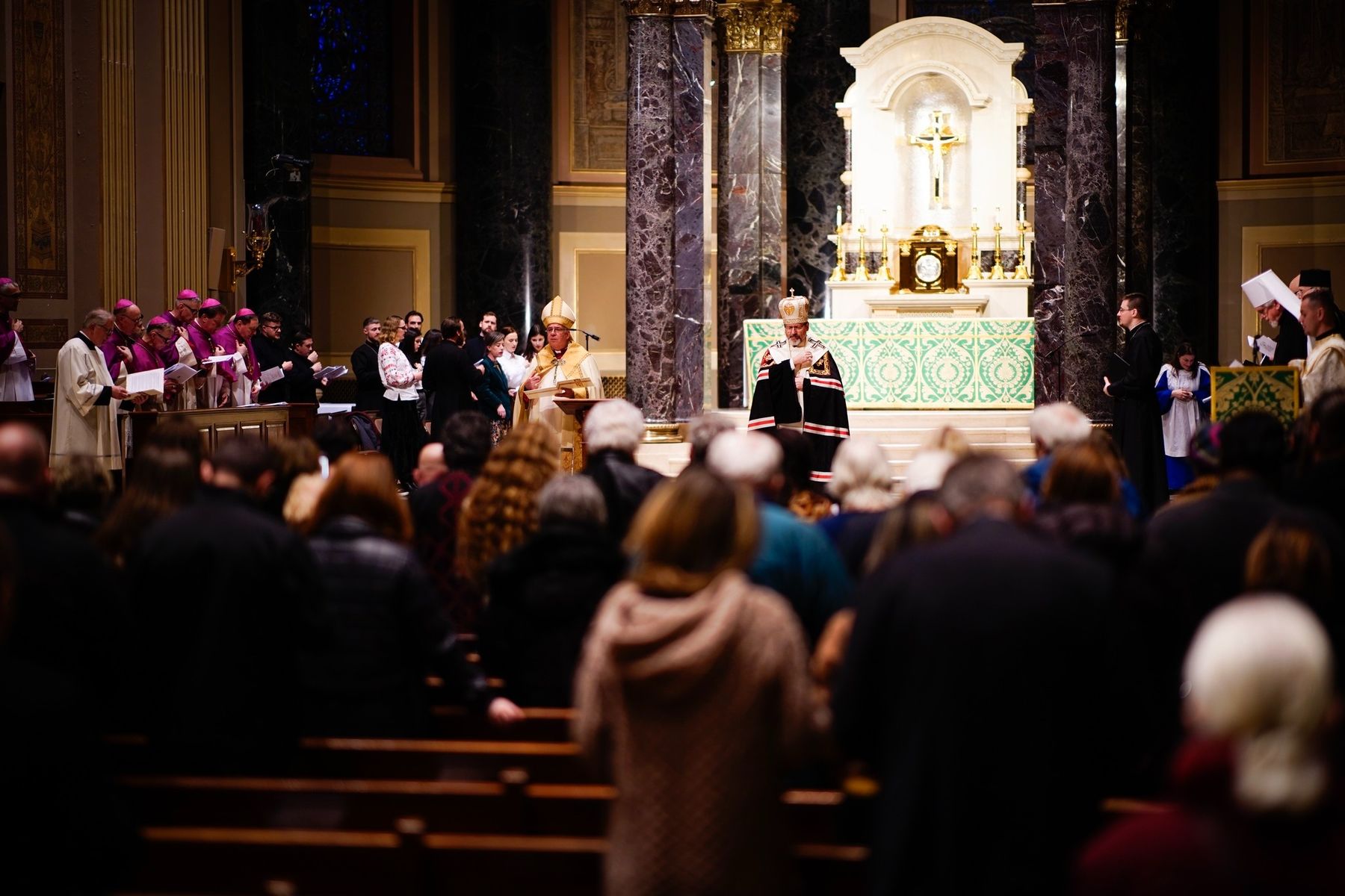 “We Stand Because We Are Not Alone!” — His Beatitude Sviatoslav Leads Ecumenical Prayer for Peace in Ukraine in Philadelphia