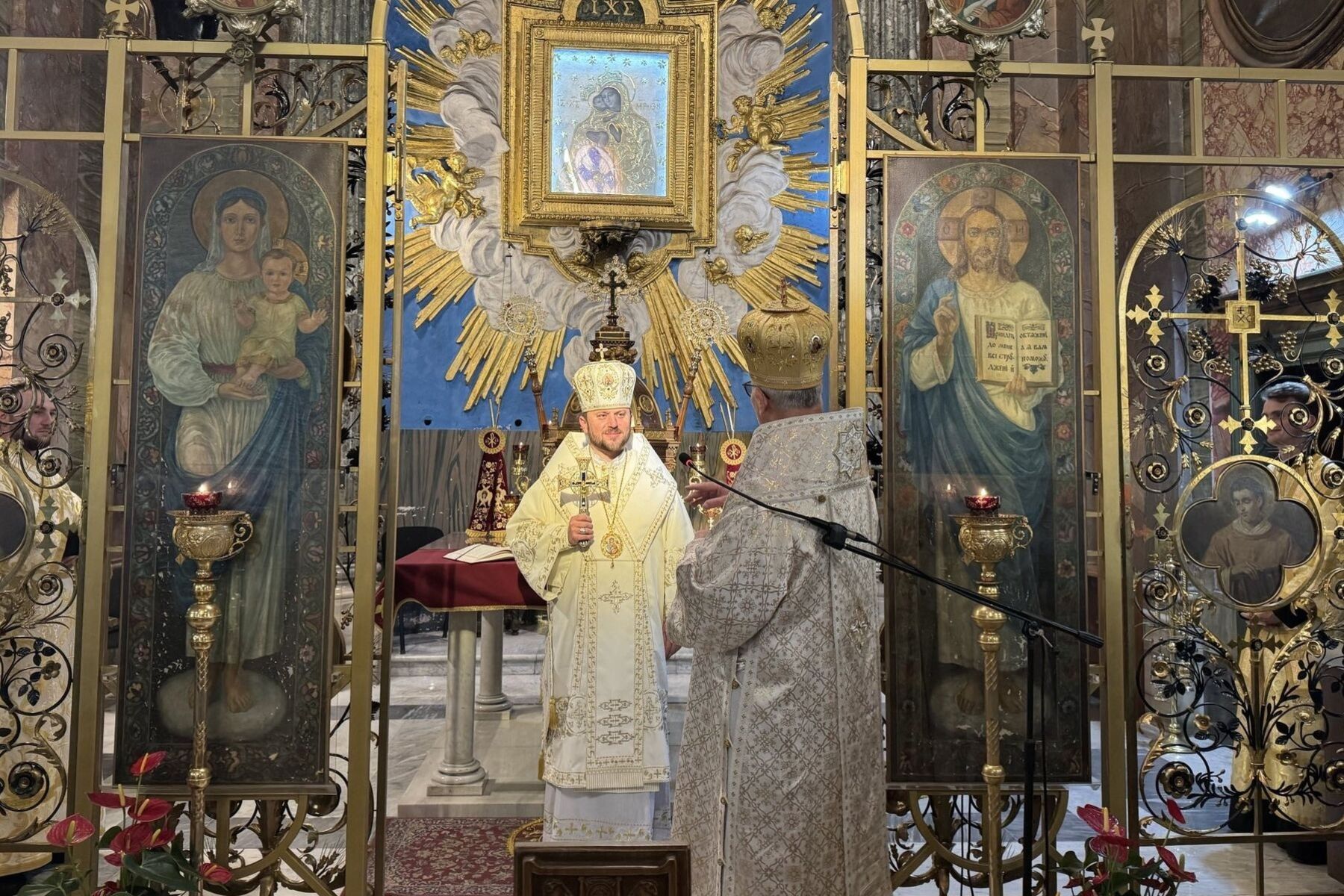 Hierarchical Divine Liturgy in the Church of Saints Sergius and Bacchus in Rome