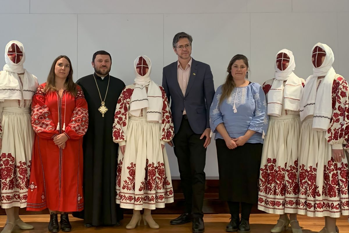 “Through art, we can discover the Ukrainian spirit and identity.” Bishop Mykola at the opening of the exhibition in Melbourne