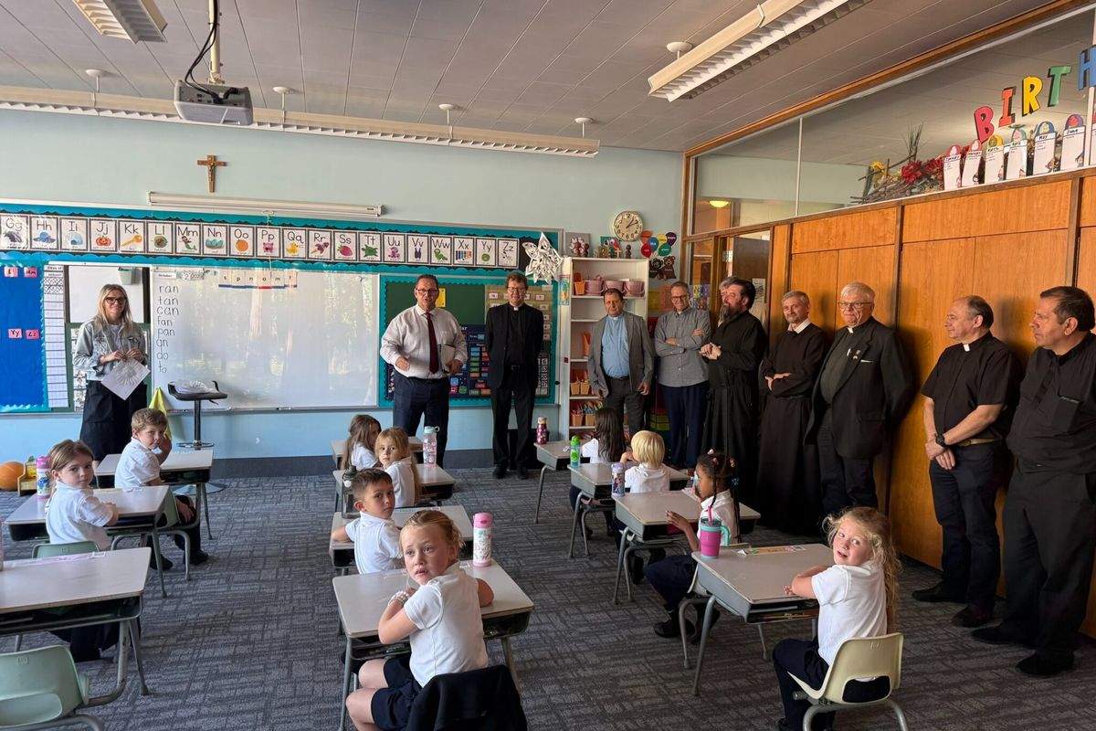 Immaculate Heart of Mary School Hosts Clergy of the Winnipeg Deanery