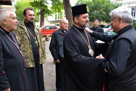 Cardinal Konrad Krajewski met with the clergy and faithful of the UGCC in Odessa