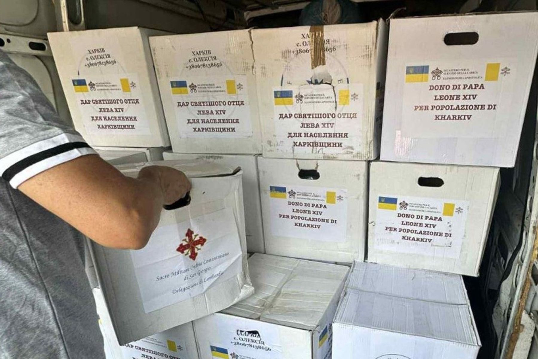 Pope Leo XIV sends food to families in Ukraine’s Kharkiv