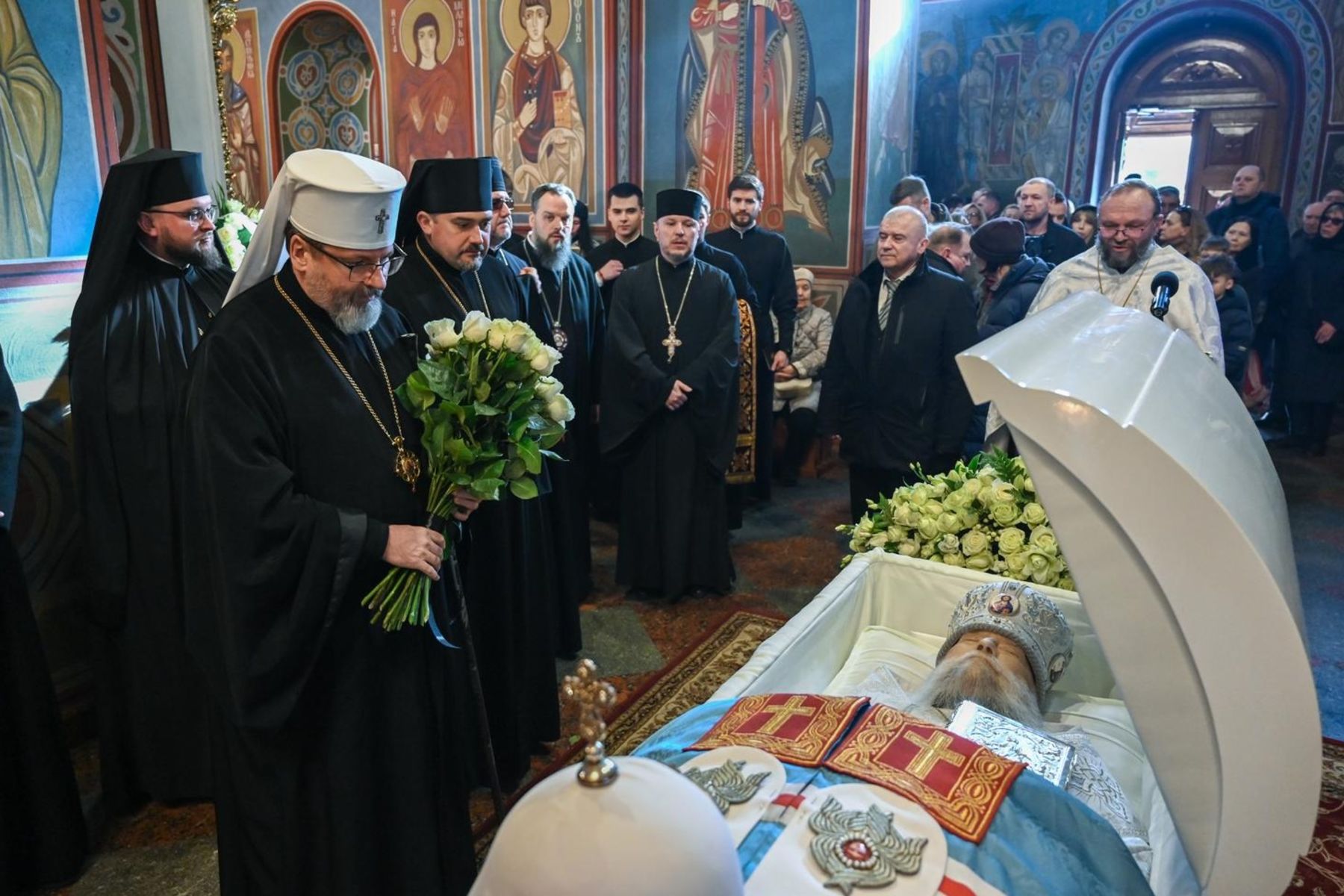 Блаженніший Святослав молитовно попрощався з Патріархом Філаретом у Києві