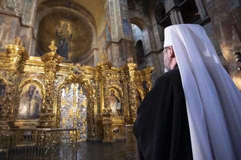 His Beatitude Sviatoslav Prays at St. Sophia Cathedral in Kyiv to Mark the 15th Anniversary of His Enthronement