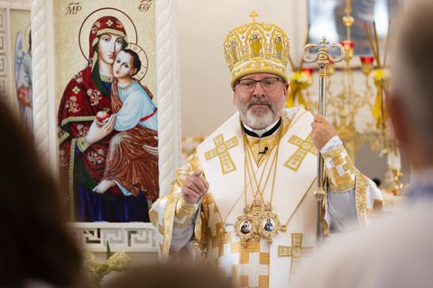 Проповідь Блаженнішого Святослава в церкві Святої Софії — Премудрості Божої в селі Петропавлівська Борщагівка у 13-ту неділю після Зіслання Святого Духа