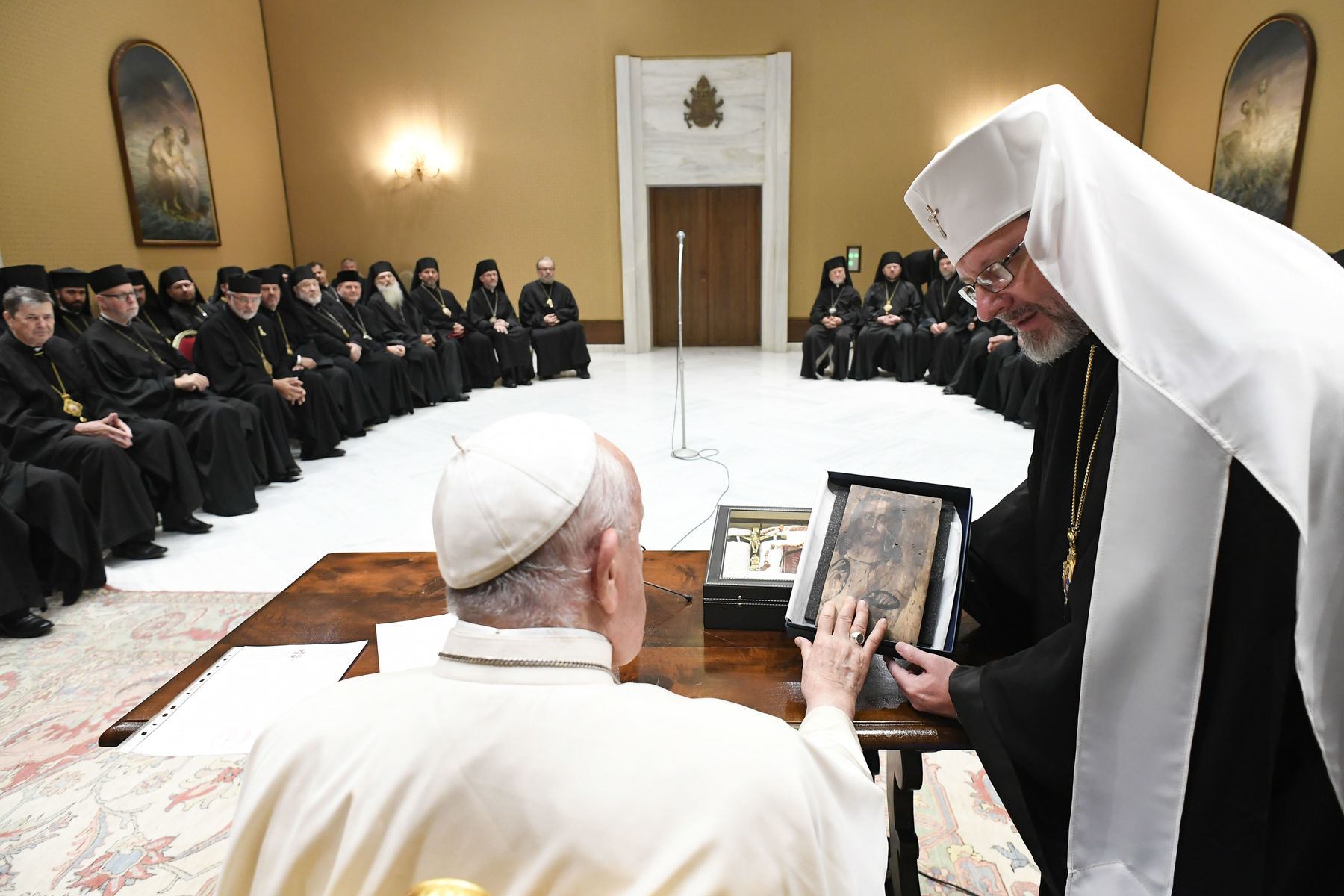 Pope Francis met with the Bishops of the Synod of the Ukrainian Greek-Catholic Church at the Vatican