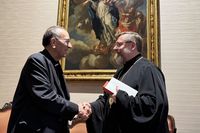 Блаженніший Святослав і архиєпископ Барселони кардинал Хуан Хосе Омелья Омелья