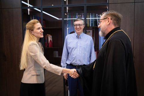Блаженніший Святослав зустрівся з новопризначеним послом України у Швеції Світланою Заліщук
