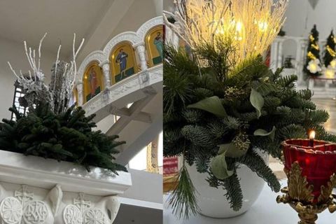 Патріарший собор на Різдво прикрашений з особливою увагою до створіння та відповідального ставлення до природи