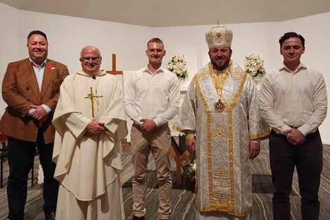 Bishop Mykola took part in the Baptism and Confirmation of military personnel in Christchurch, New Zealand